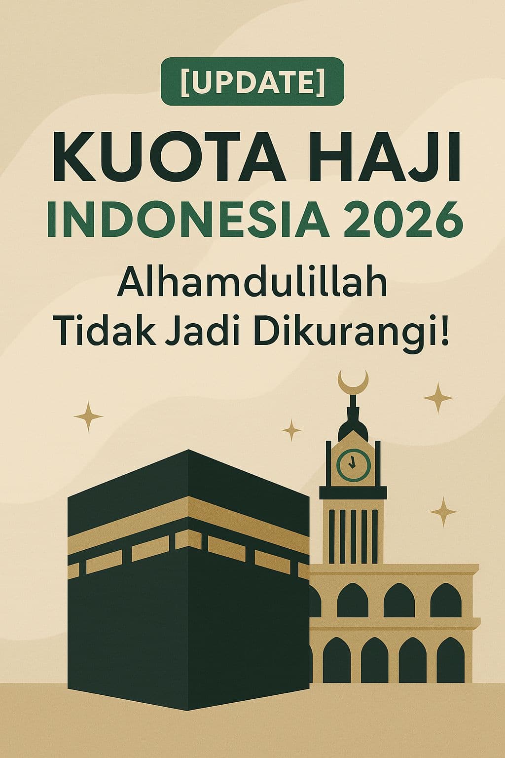 Kuota Haji Indonesia 2026: Alhamdulillah Tidak Jadi Dikurangi