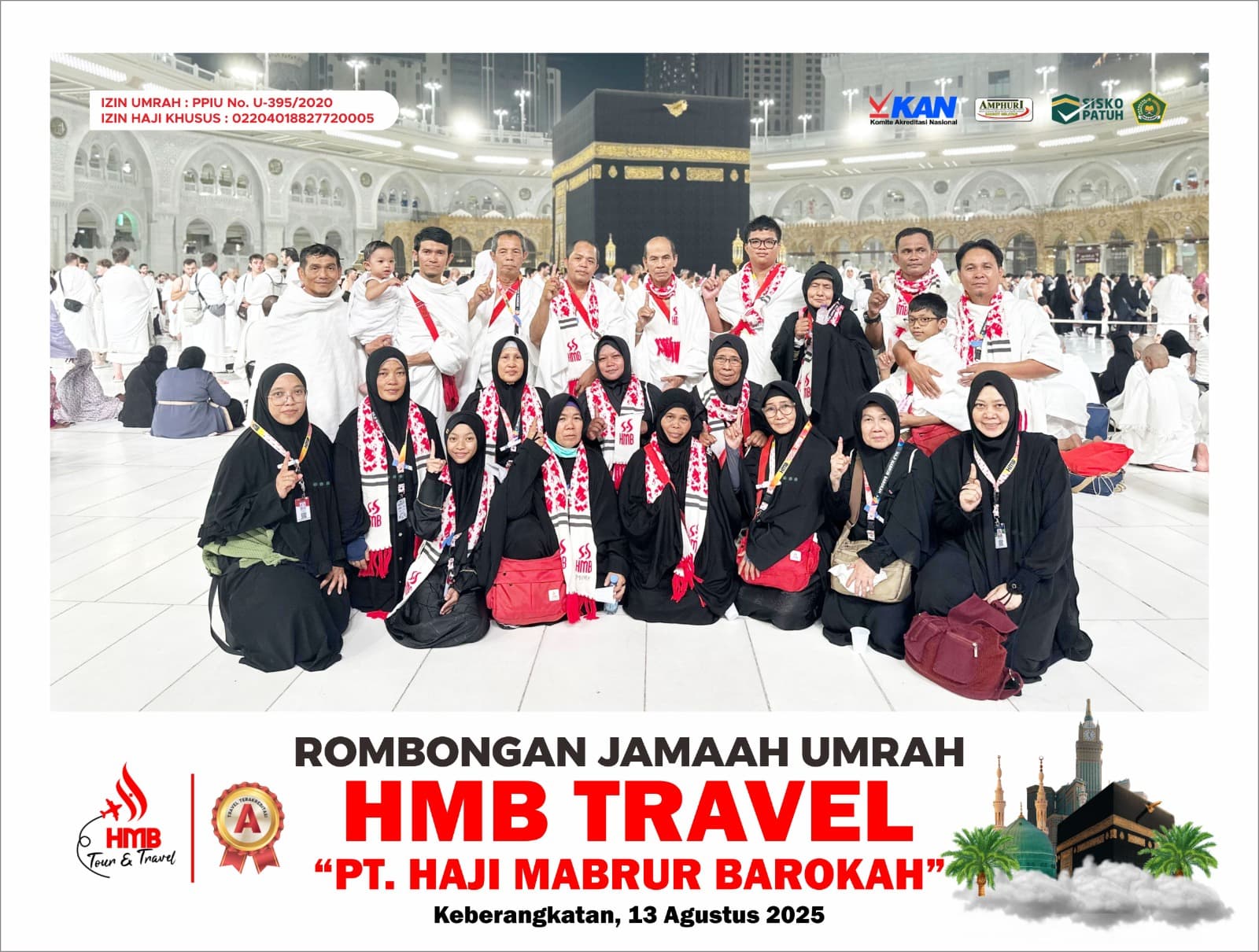 Umrah 13H, Keberangkatan 13 Agustus 2025 HMB Pontianak