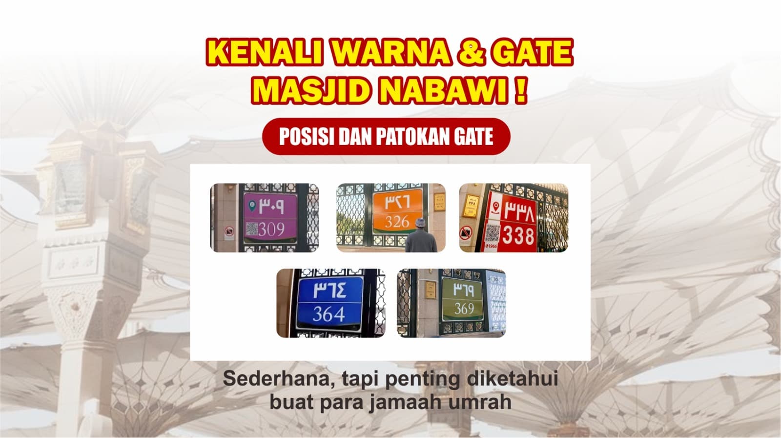 Makna Warna Gerbang Masjid Nabawi: Panduan Jamaah Menuju Kedamaian di Tanah Suci